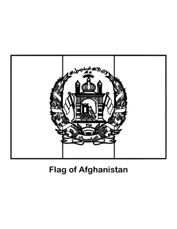 Outline of the flag of Afghanistan to color