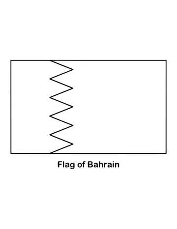 Outline of the flag of Bahrain to color