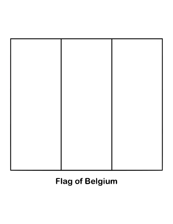 Outline of the flag of Belgium to color