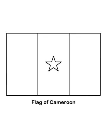 Outline of the flag of Cameroon to color