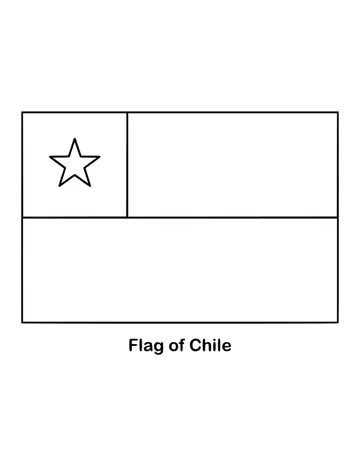 Outline of the flag of Chile to color