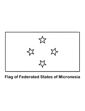 Outline of the flag of Federated States of Micronesia to color