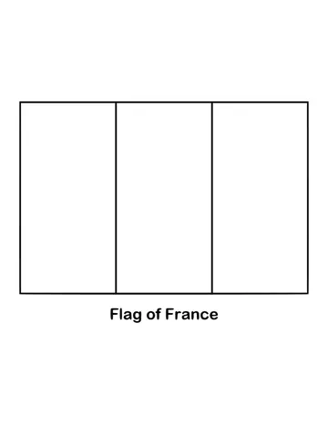 Outline of the flag of France, the French flag, to color