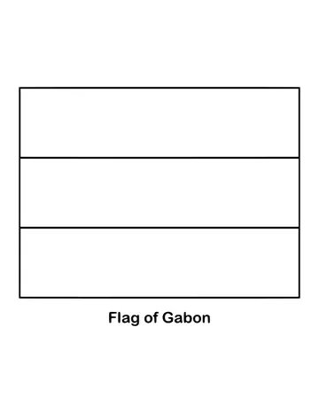 Outline of the flag of Gabon to color