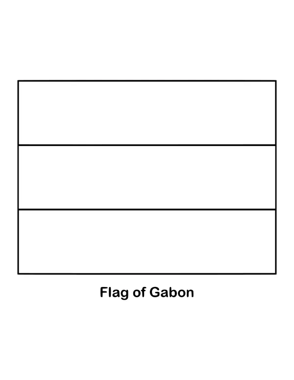 Outline of the flag of Gabon to color