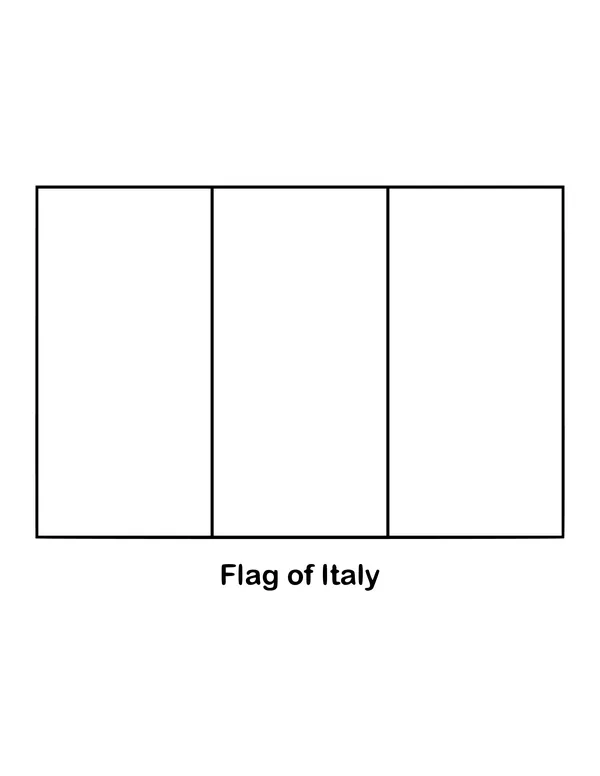 Outline of the flag of Italy, the Italian flag, to color