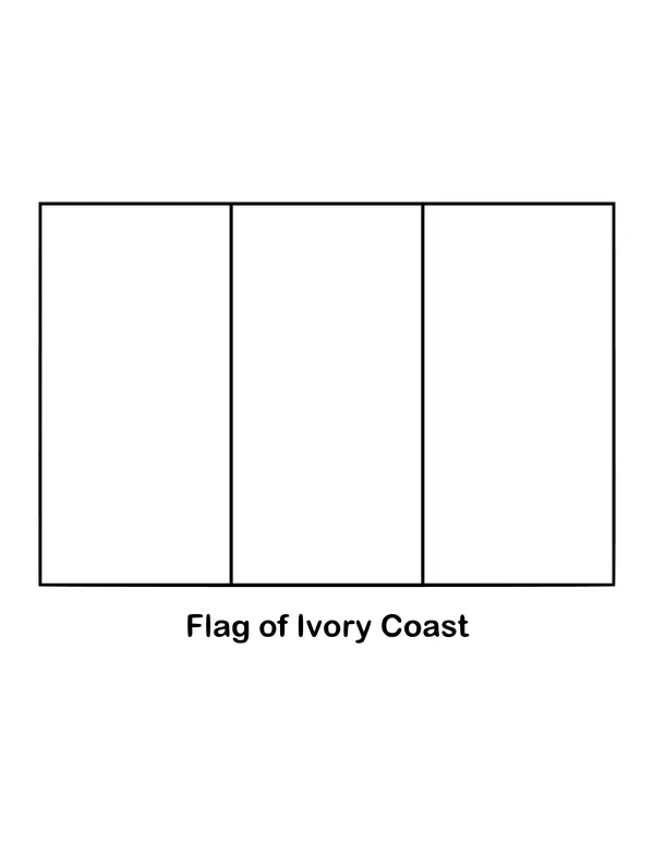 Outline of the flag of Ivory Coast to color