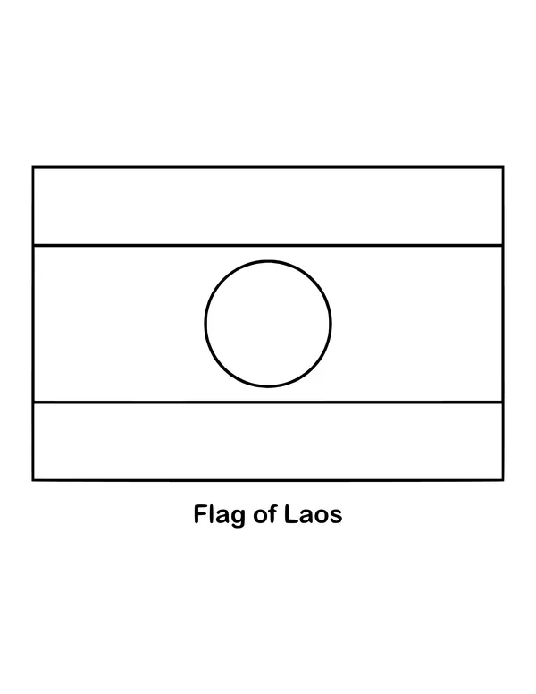 Outline of the flag of Laos to color