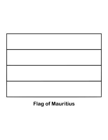 Outline of the flag of Mauritius to color