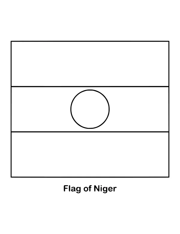 Outline of the flag of Niger to color