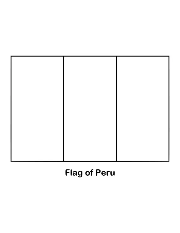 Outline of the flag of Peru to color