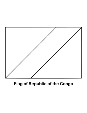 Outline of the flag of Republic of the Congo to color