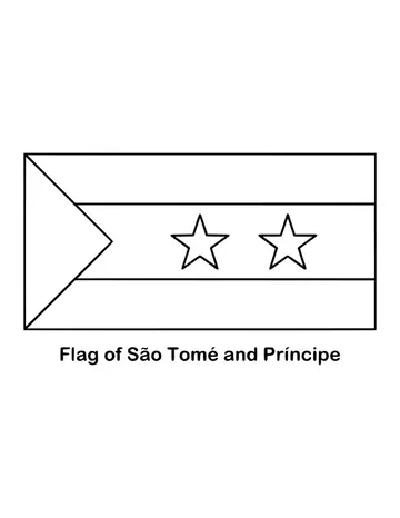 Outline of the flag of São Tomé and Príncipe to color