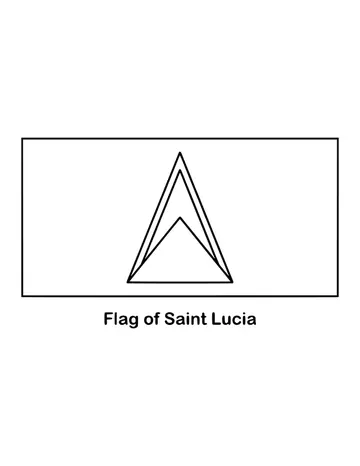 Outline of the flag of Saint Lucia to color