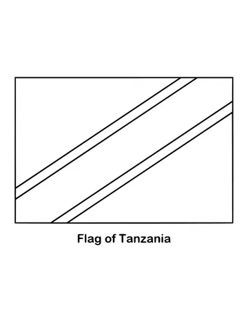 Outline of the flag of Tanzania to color
